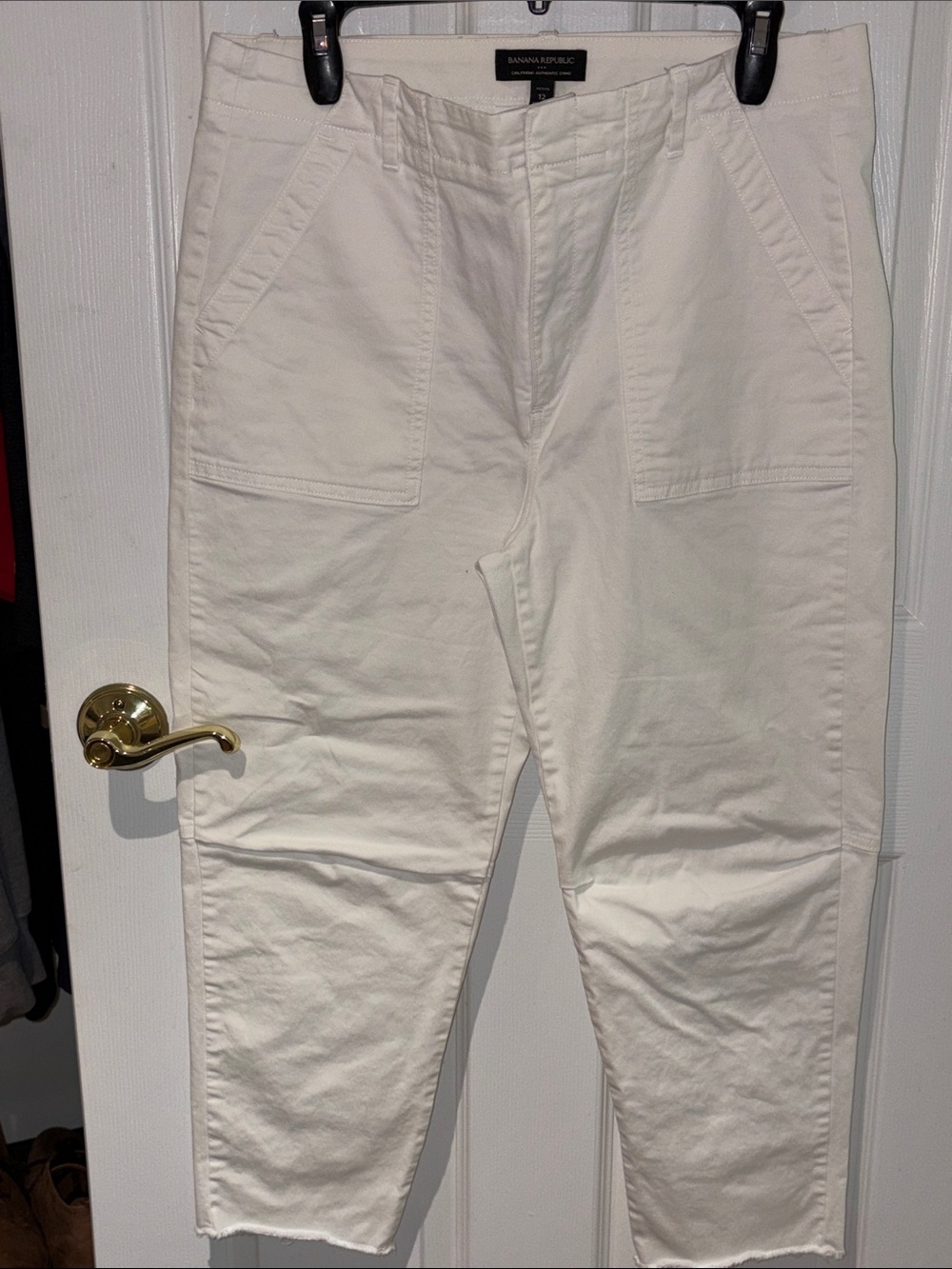Banana Republic Cream Utility Crop Pants